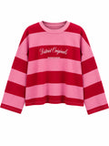 Oversize striped sweatshirt