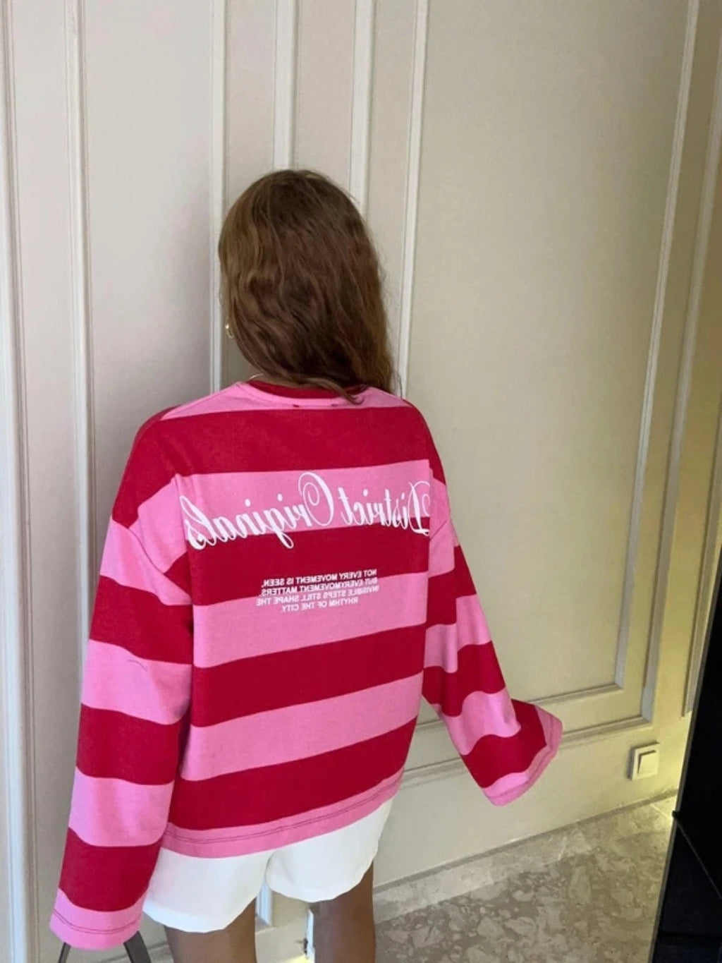 Oversize striped sweatshirt