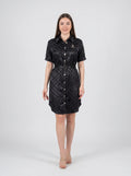 Satin Shirt Dress